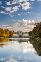Palace on water in Royal Baths in Warsaw