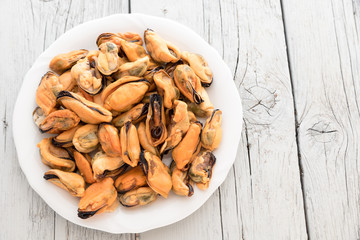 Tasty mussels without hood