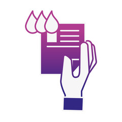 hand holding paper color tone design