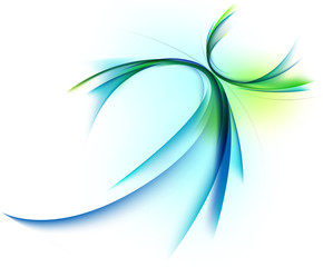 Curved shape on white background