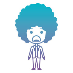 cartoon man angry kawaii character
