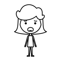 cartoon woman furious kawaii character