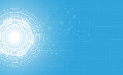 vector tech circle and technology background,digital business.