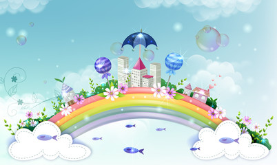 Building exterior and fish