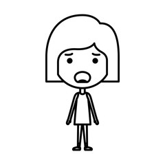 cartoon woman furious kawaii character