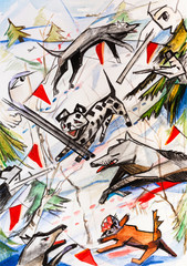 Hunting for wolves © krimzoya46