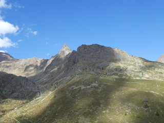 summit rock panorama landscape of the mountains in south tyol italy europe 