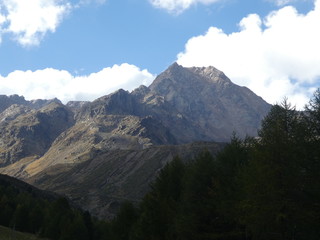 Fototapeta premium summit rock panorama landscape of the mountains in south tyol italy europe 