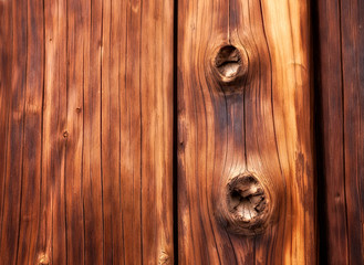 Lined timber boards with knots in dramatic desaturated background