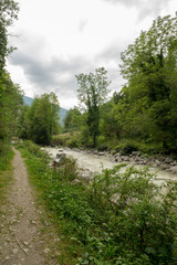 River in the valley of aran next to vielha