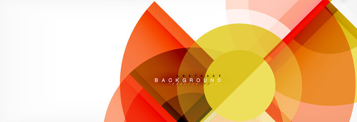 Fototapeta premium Abstract background - multicolored circles, trendy minimal geometric design