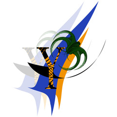 Logo design Y letter, template