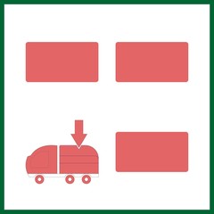 Obraz na płótnie Canvas 4 storage icon. Vector illustration storage set. usb and freight forwarding icons for storage works