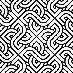 Vector geometric pattern. Seamless braided linear pattern.