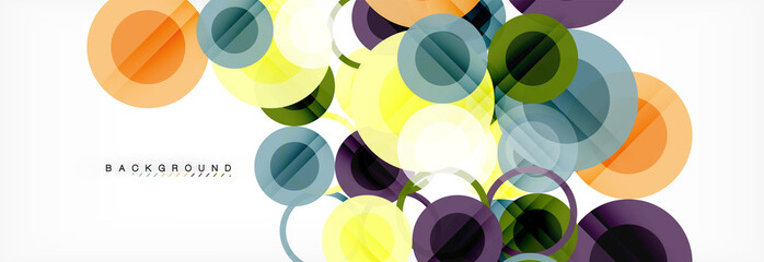 Overlapping circles design background