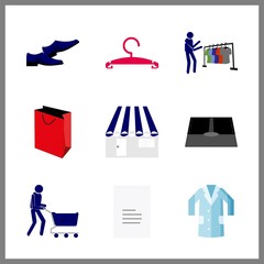 sale icons set. enjoy estate, financial, package and agent graphic works