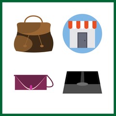 carry icon. bag and shop vector icons in carry set. Use this illustration for carry works.