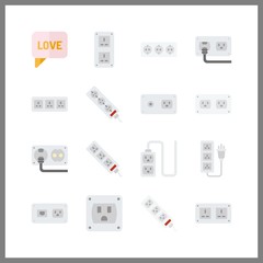 conversation vector icons set. chat and socket in this set.