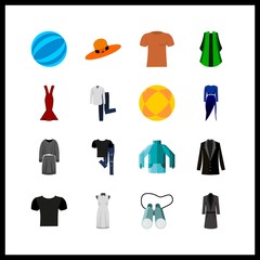 studio icons set. year, goal, suit and person graphic works