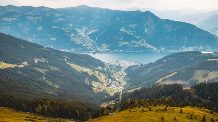Beautiful alpine view at Schmittenhoehe - Zell am See - Salzburg - Austria