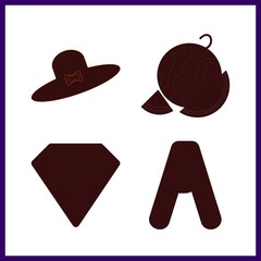 cut icon. hat and pliers vector icons in cut set. Use this illustration for cut works.