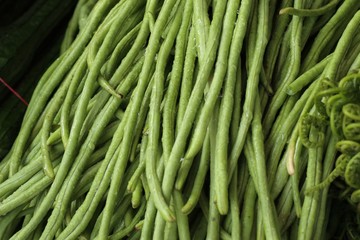 Long beans at market