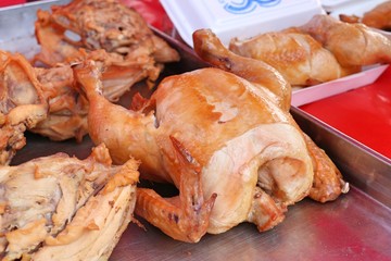 Tasty chicken at street food
