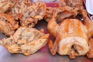 Tasty chicken at street food