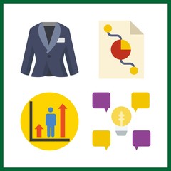 success icon. profits and pie chart vector icons in success set. Use this illustration for success works.