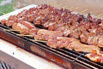 grilled chicken at street food
