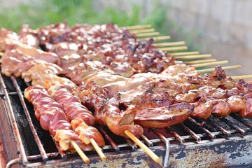 grilled chicken at street food