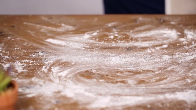 Step by step. Rolling dough for home made empanadas