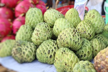 sugar apple fruit at market