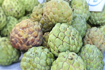 Obraz premium sugar apple fruit at market