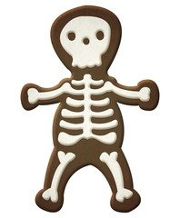 Cute skeleton illustration isolated on white