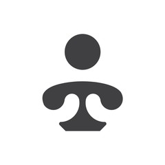 Human Agency Silhouette Abstract Icon Logo Design Template Element Vector