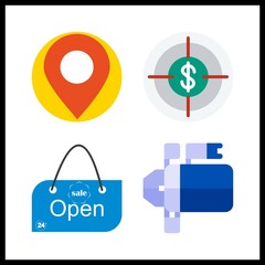 board vector icons set. starter, open, target and placeholder in this set.