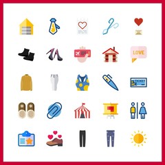 design icon. sun and ticket vector icons in design set. Use this illustration for design works.