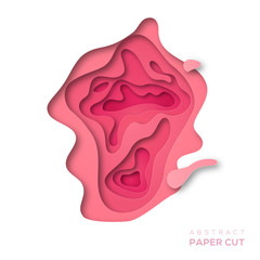 Pink paper cut shape