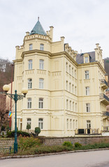 Fototapeta na wymiar Hotel Pavlov. Old Town of Karlovy Vary, Czech Republic