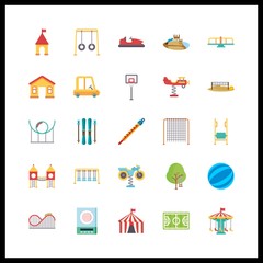 play icons set. beauty, multicolored, wave and health graphic works