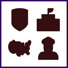 Obraz premium 4 government icon. Vector illustration government set. united states and policeman icons for government works