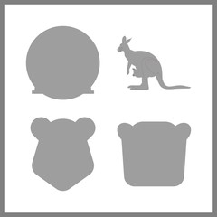4 mother icon. Vector illustration mother set. museum and polar bear icons for mother works