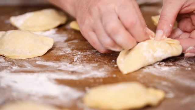 Step by step. Making home made empanadas with different fillings