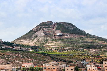 Ruins  of Herodium (Herodion) Fortress of Herod the Great, Judaean Desert near to Jerusalem, Israel