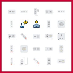 cellular icon. socket and user vector icons in cellular set. Use this illustration for cellular works.