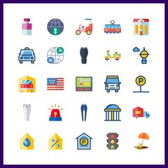 city icon. gps and real estate vector icons in city set. Use this illustration for city works.