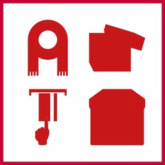 4 shopping icons set