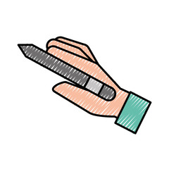 graphic designer hand holding pen tool
