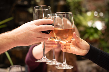 Cheers!  A toast to Rose and Syrah.